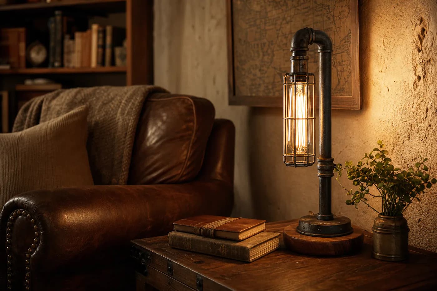 Homes & Apartments with warm steampunk lighting