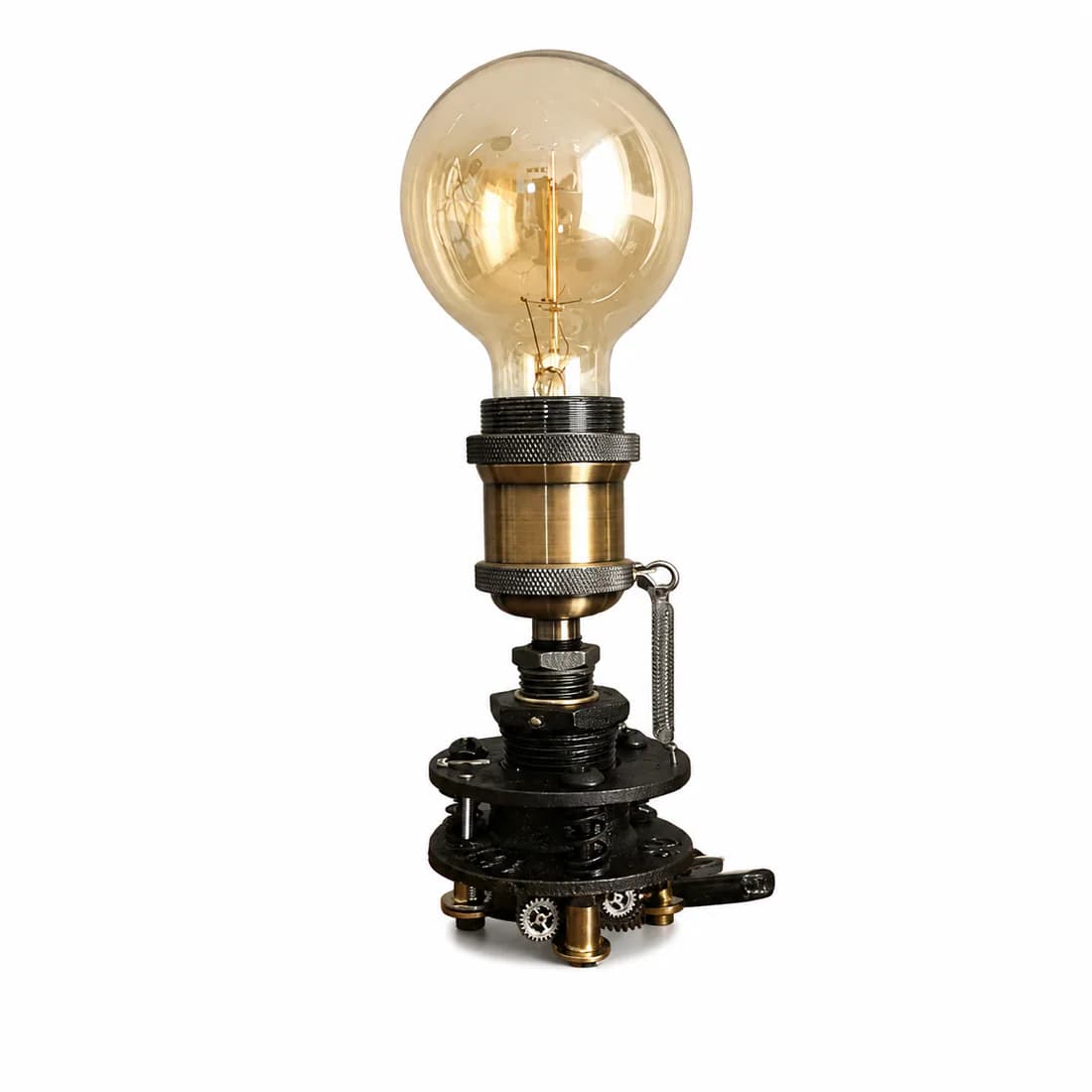 Lampara Edison Rustica in a warm industrial room