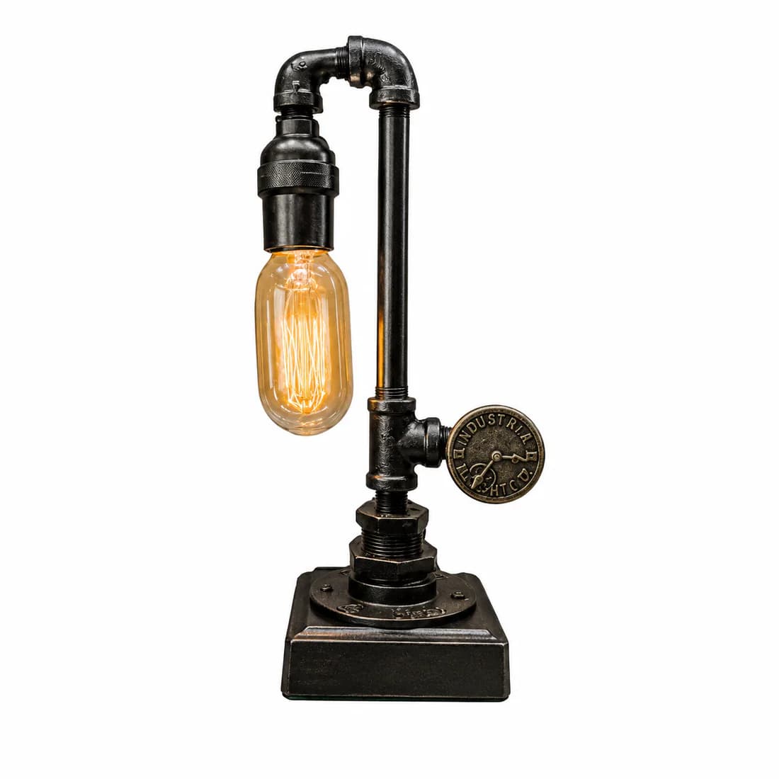 Farmhouse Edison Lamp in a warm industrial room